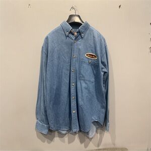 Denim Button-Down Shirt - Light Blue